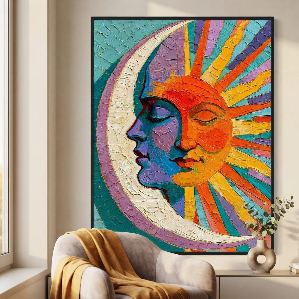 Celestial Union Of The Divided Day Canvas Wall Art