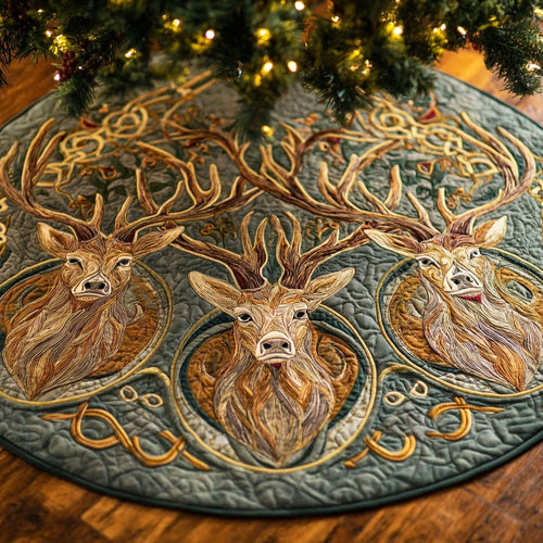 Celtic Grove Christmas Quilted Tree Skirt