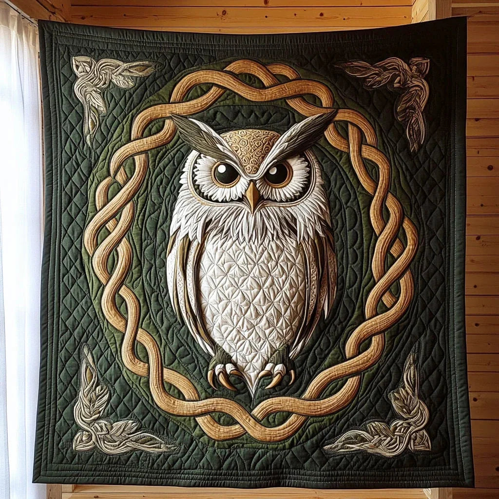 Celtic Knot Owl Quilt Blanket