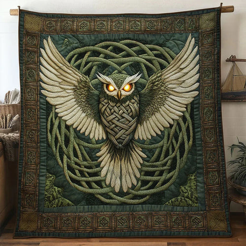 Celtic Knot Owl Quilt Blanket