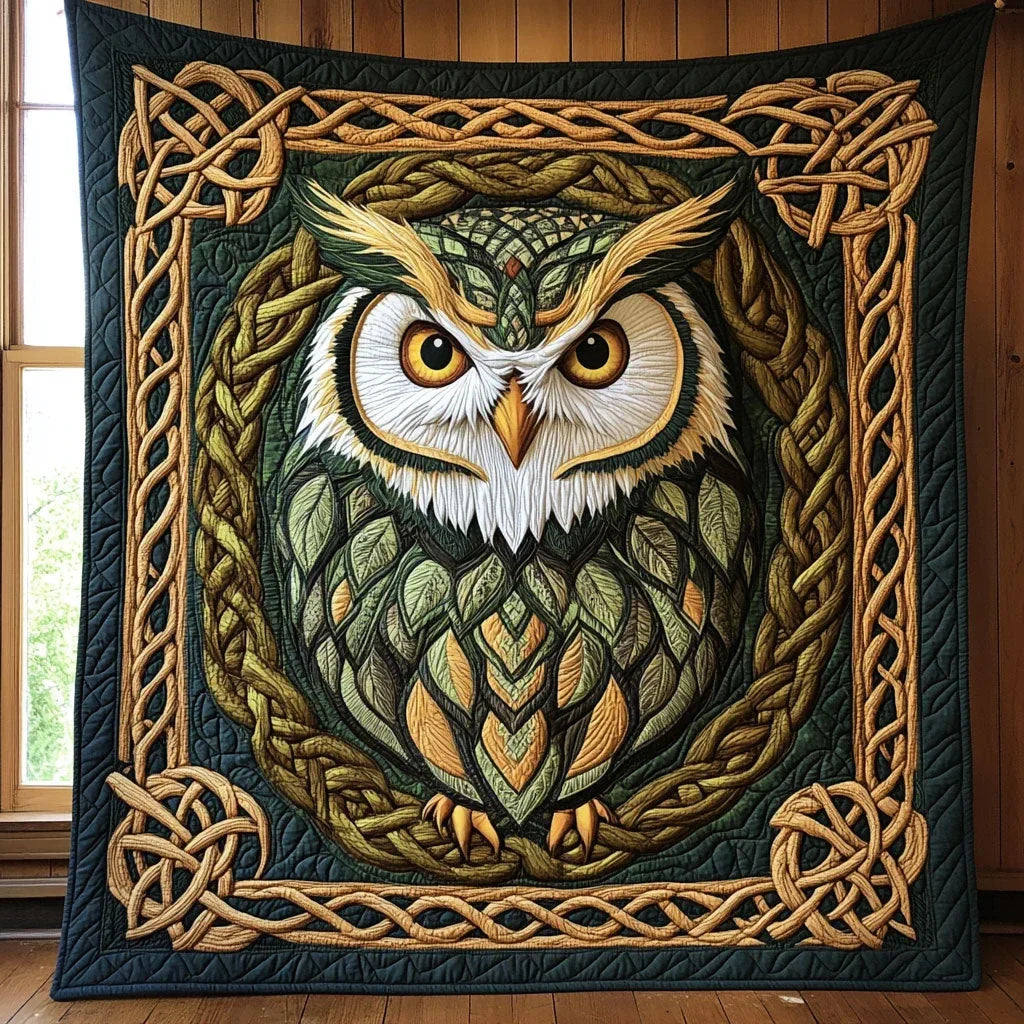 Celtic Owl Charm Quilt Blanket