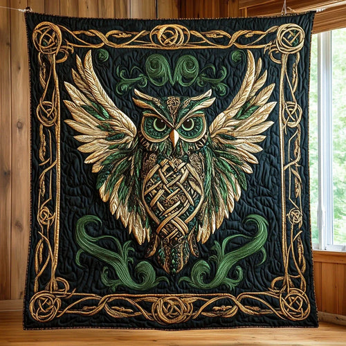 Celtic Owl Quilt Blanket