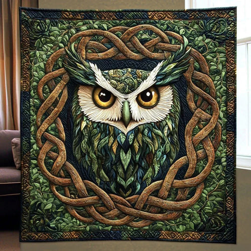 Celtic Owl Quilt Blanket
