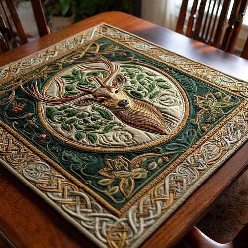 Celtic Stag Quilted Table Topper