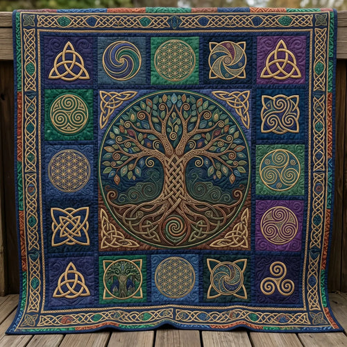 Celtic Tree Quilt Blanket