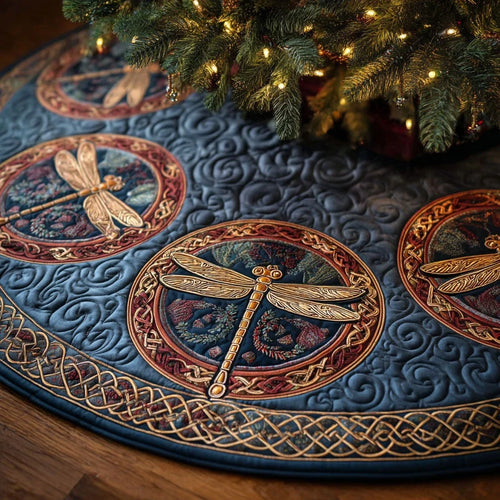 Celtic Wings Christmas Quilted Tree Skirt