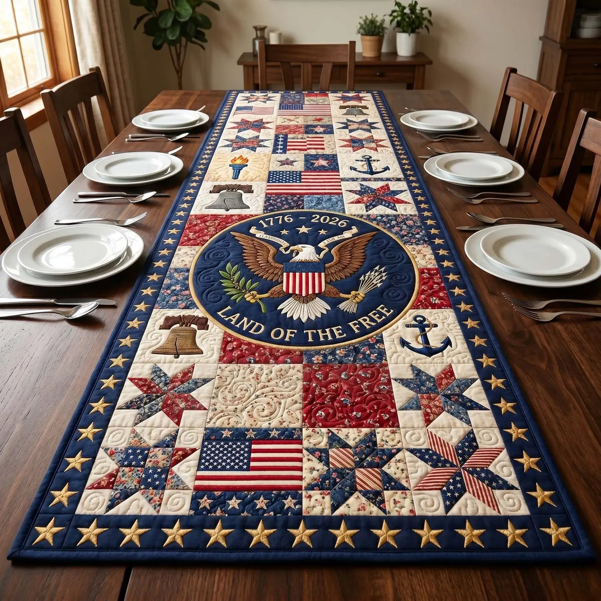 Centennial Spirit Quilted Table Runner
