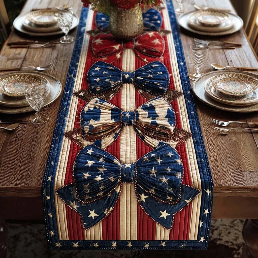 Ceremony Bows Quilted Table Runner