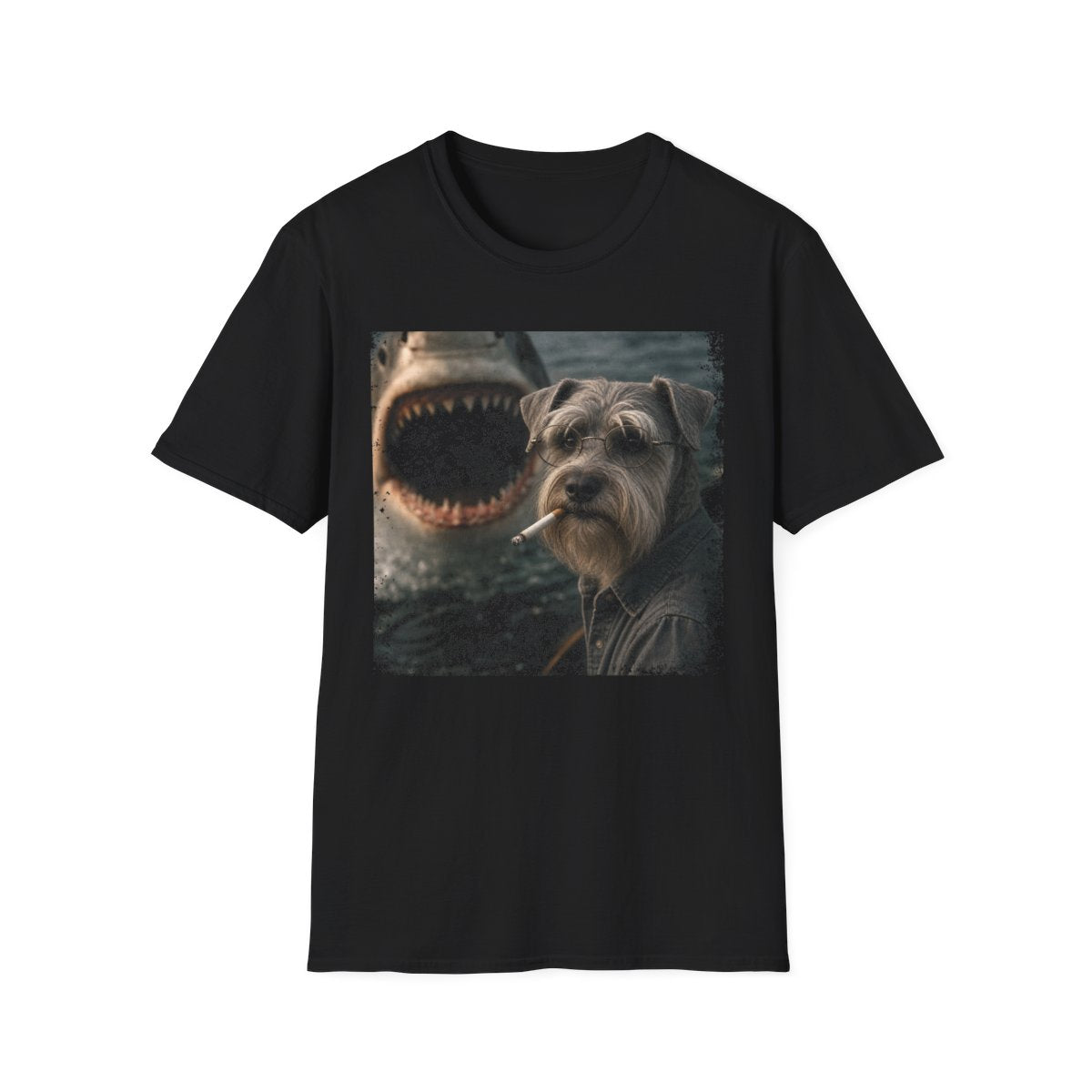 Cesky Terrier and Shark Tee
