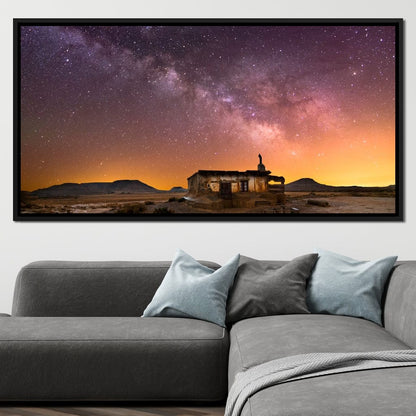 Shepherd Hut Desert Night Canvas Wall Art