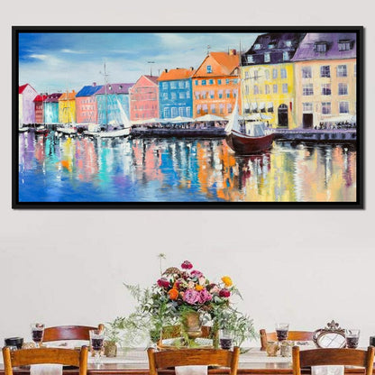 Copenhagen Port Canvas Wall Art