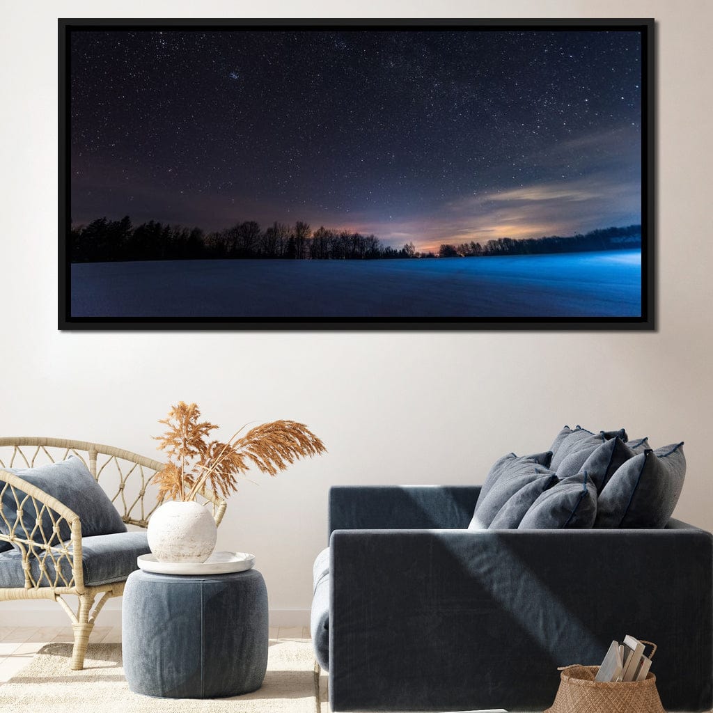 Carpathian Mountains at Night Canvas Wall Art