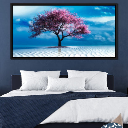 Lone Pink Tree Canvas Wall Art