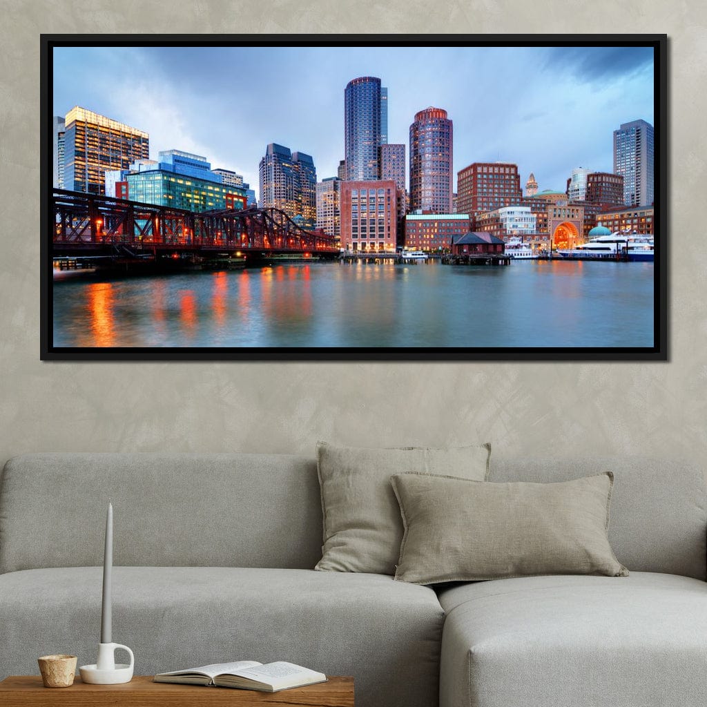 Boston Skyline Canvas Wall Art