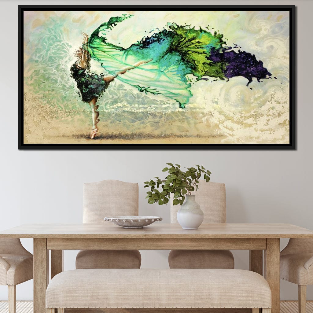 Ballerina Butterfly Canvas Wall Art