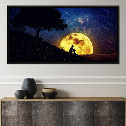 Otherworldly Night Scene Canvas Wall Art