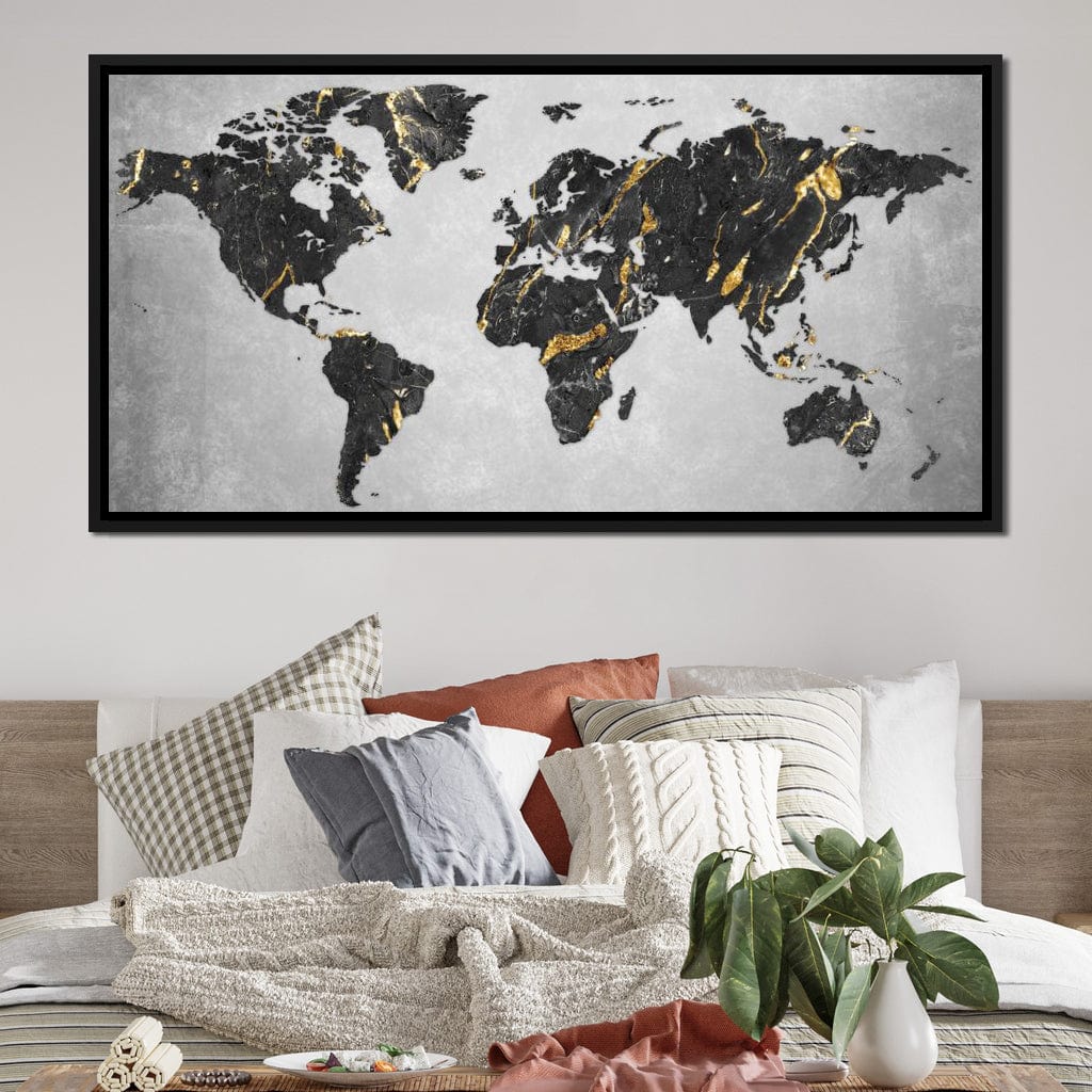 World Map 5 - Mateo Canvas Wall Art