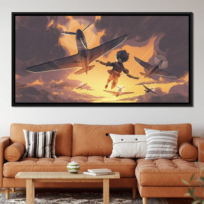 The Boy Flying Canvas Wall Art