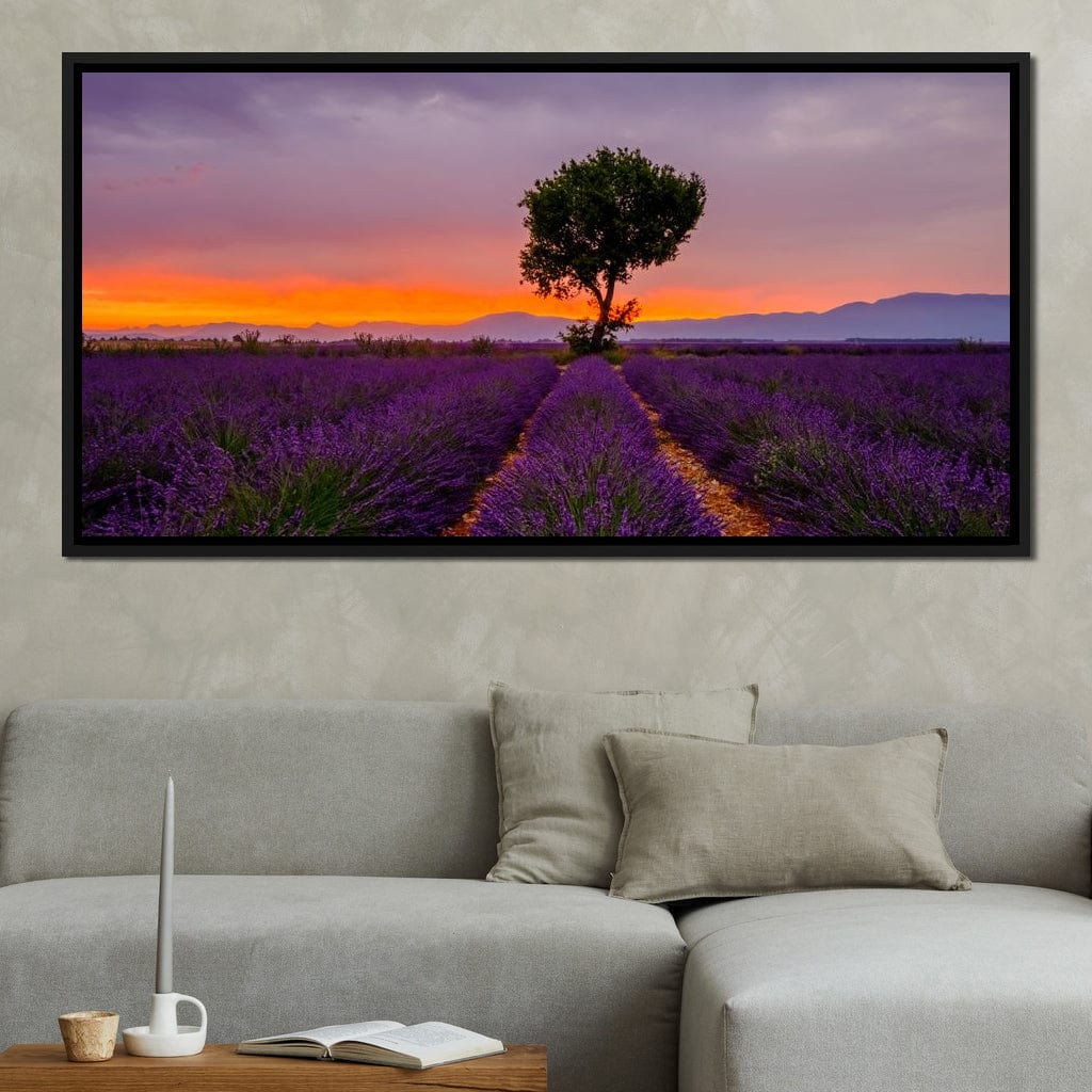 Provence Sunset Canvas Wall Art