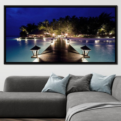 Night Vacation Canvas Wall Art