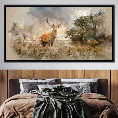 Red Deer Canvas Wall Art