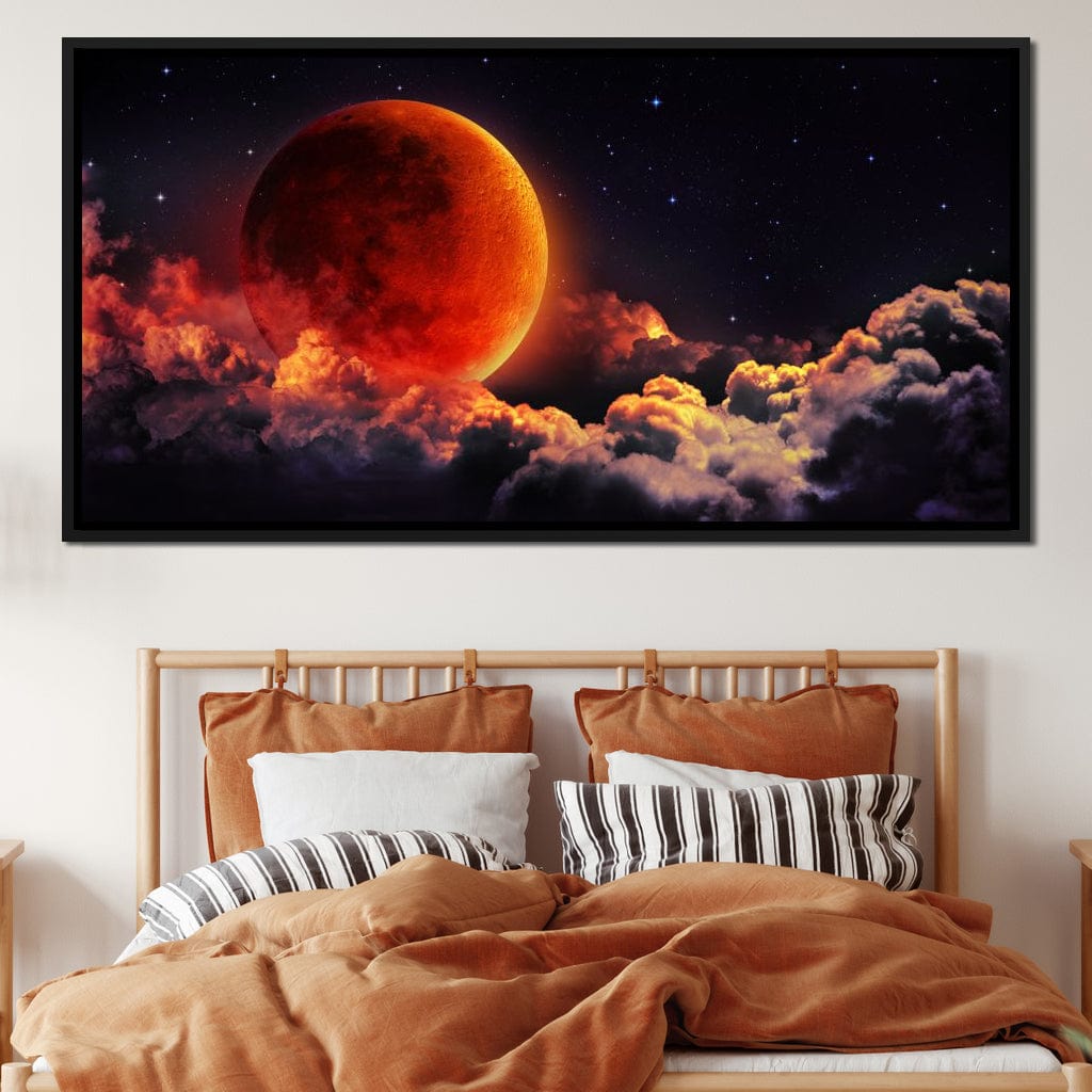 Red Moon Canvas Wall Art