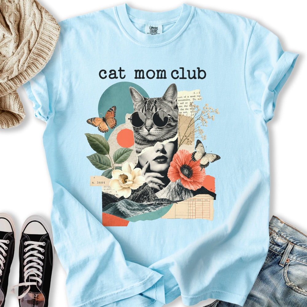 Cat Mom Club Collage Relaxed Tee