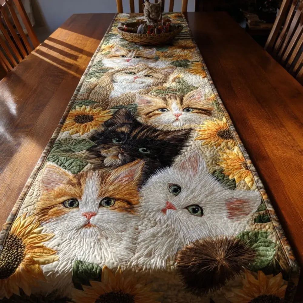 Charming Fur Friends Quilted Table Runner
