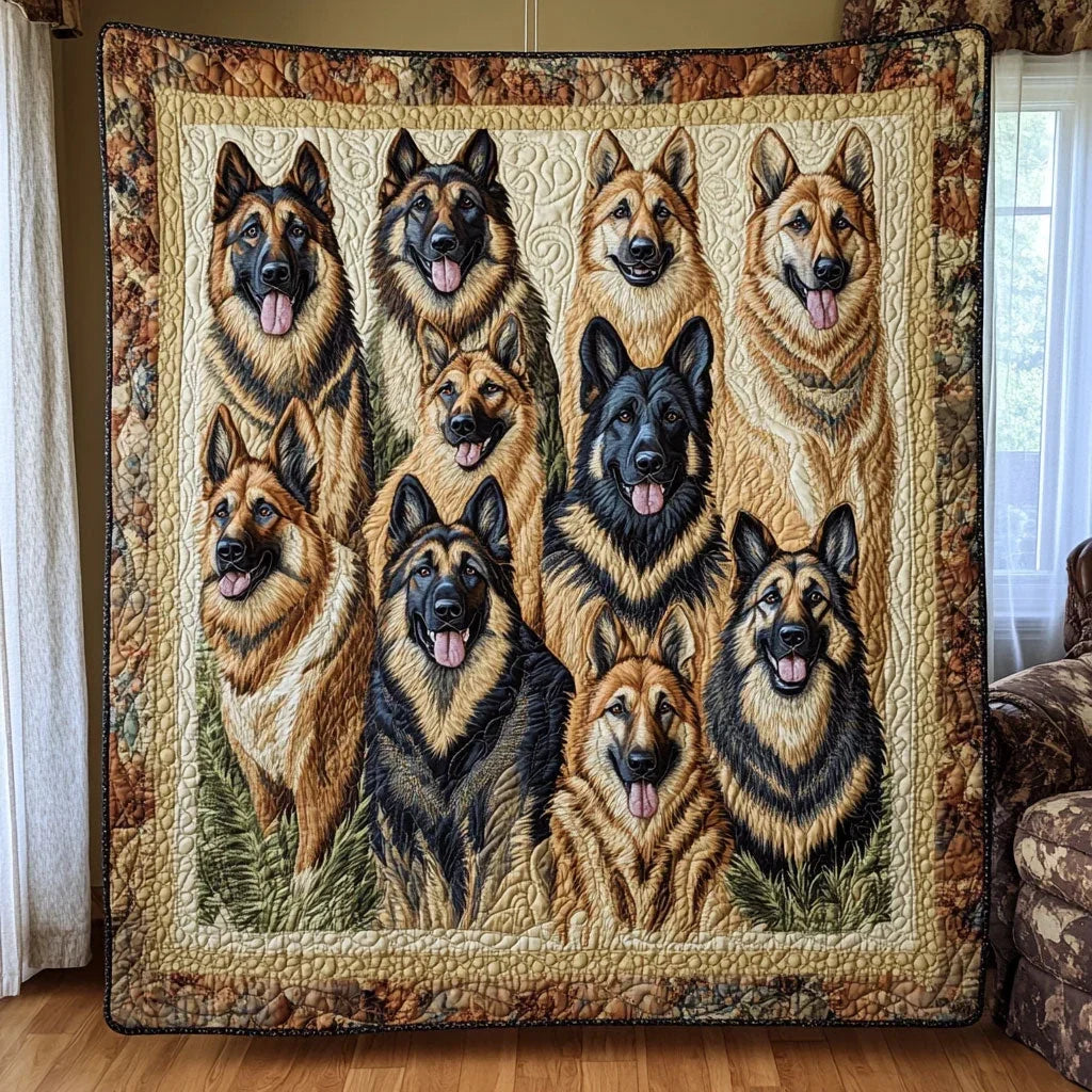 Charming German Shepherd Quilt Blanket