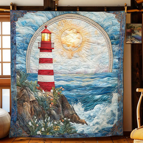 Charming Lighthouse Quilt Blanket