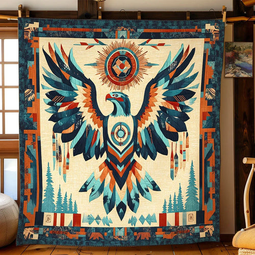 Charming Native Eagle Quilt Blanket