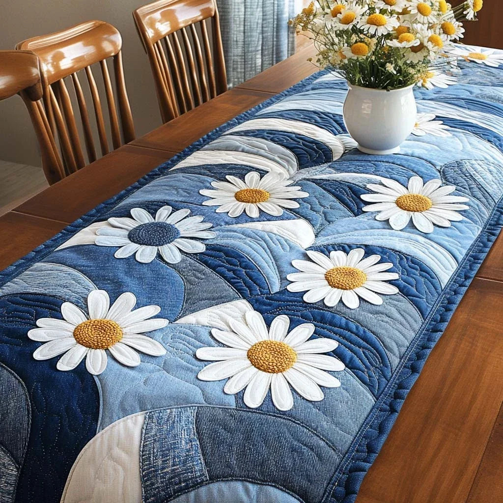 Cheerful Petals Quilted Table Runner