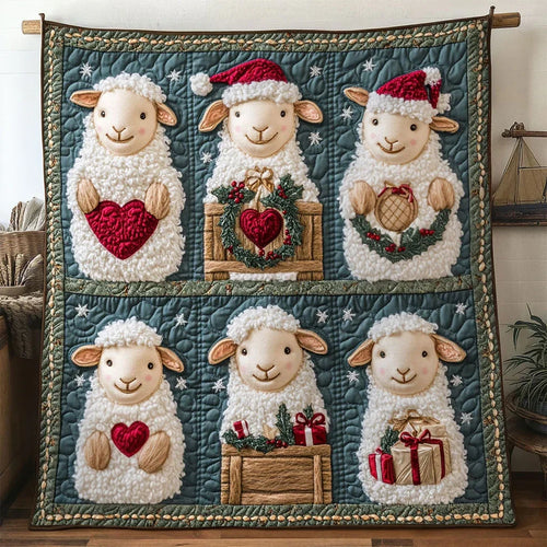 Cheerful Sheep Quilt Blanket