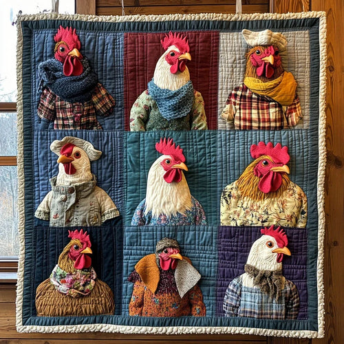 Chic Cluckers Quilt Blanket