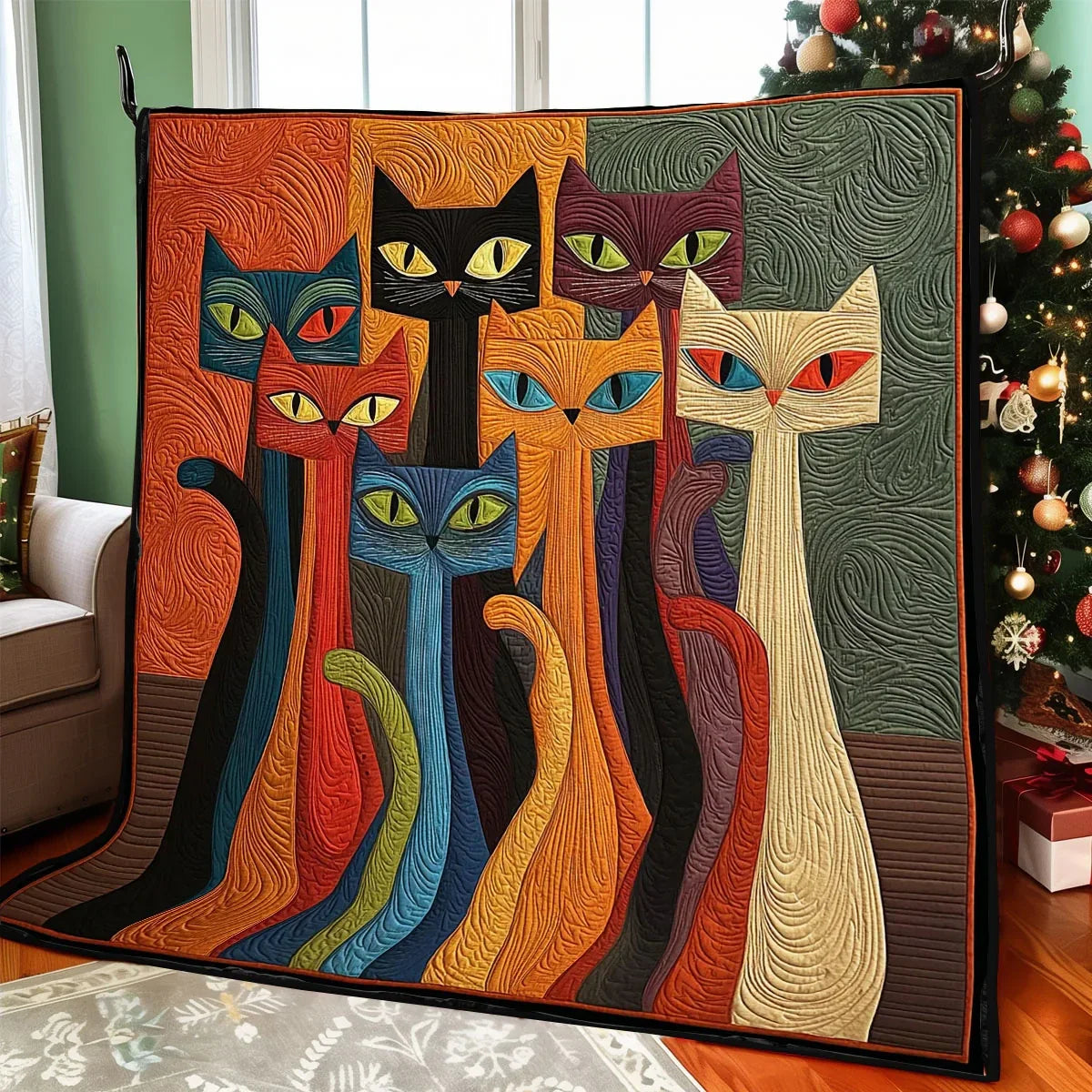 Chic Meow Quilt Blanket