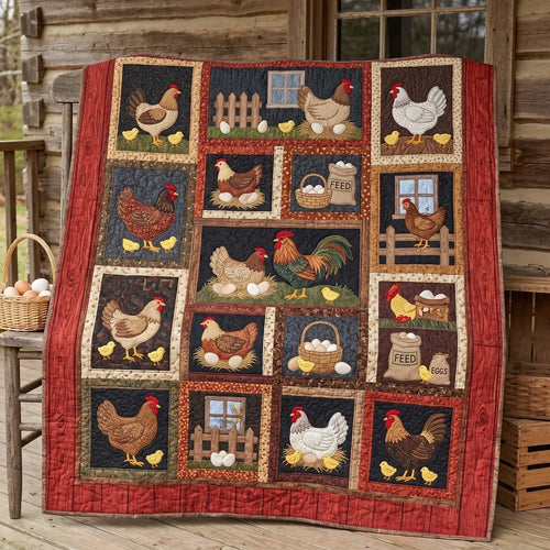 Chicken Coop Quilt Blanket