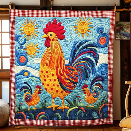 Chicken Garden Quilt Blanket