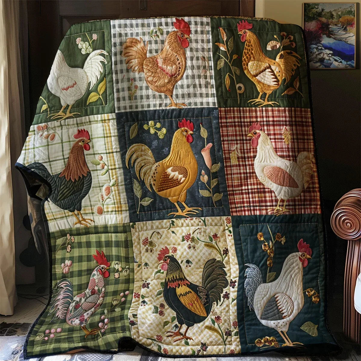 Chicken Quilt Blanket