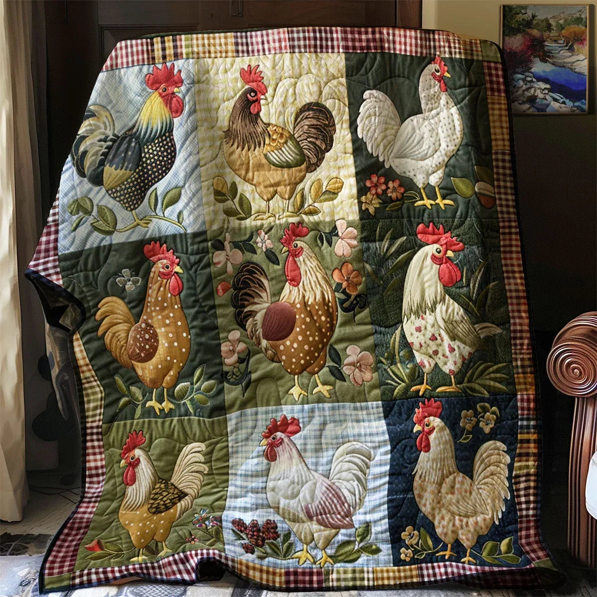 Chicken Quilt Blanket