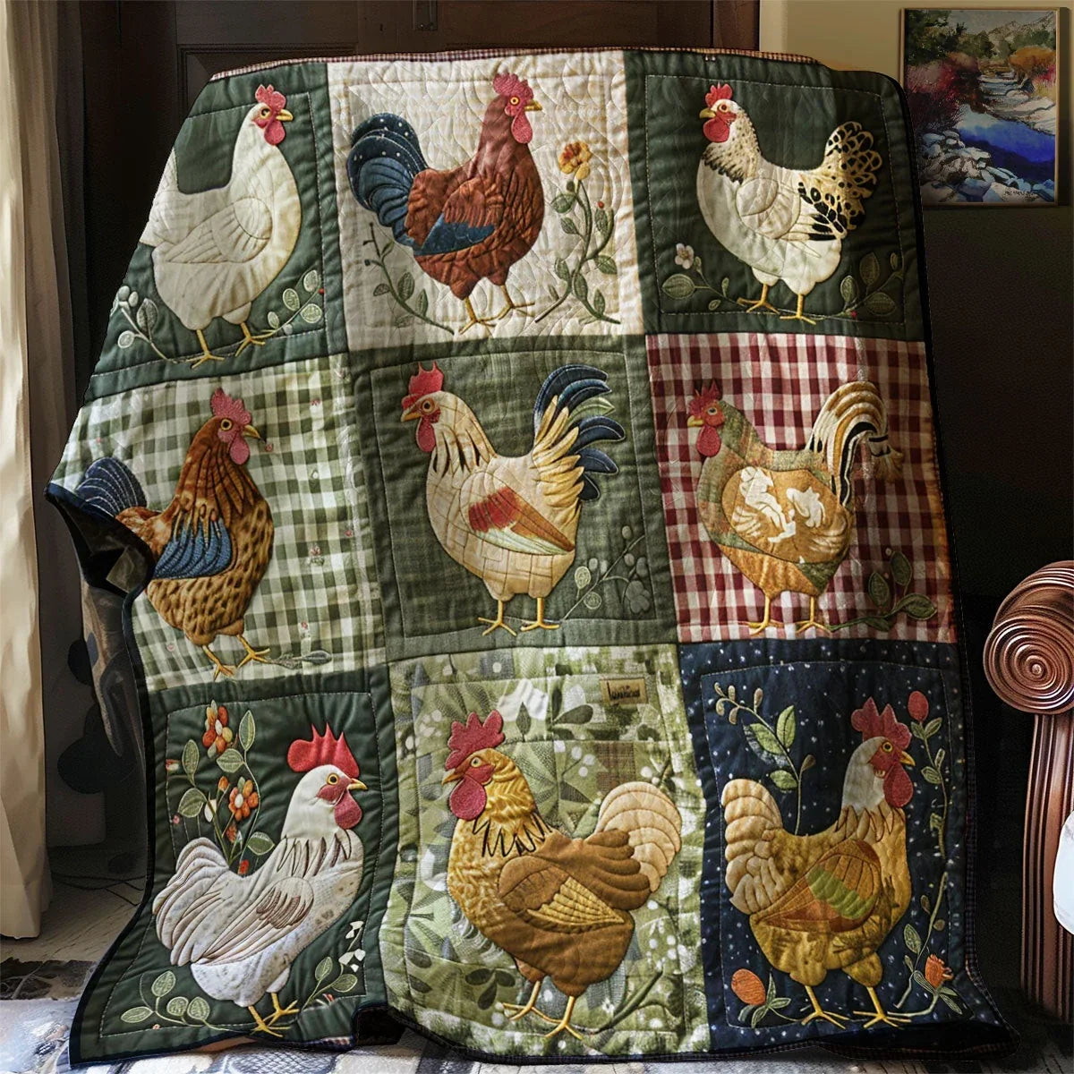 Chicken Quilt Blanket