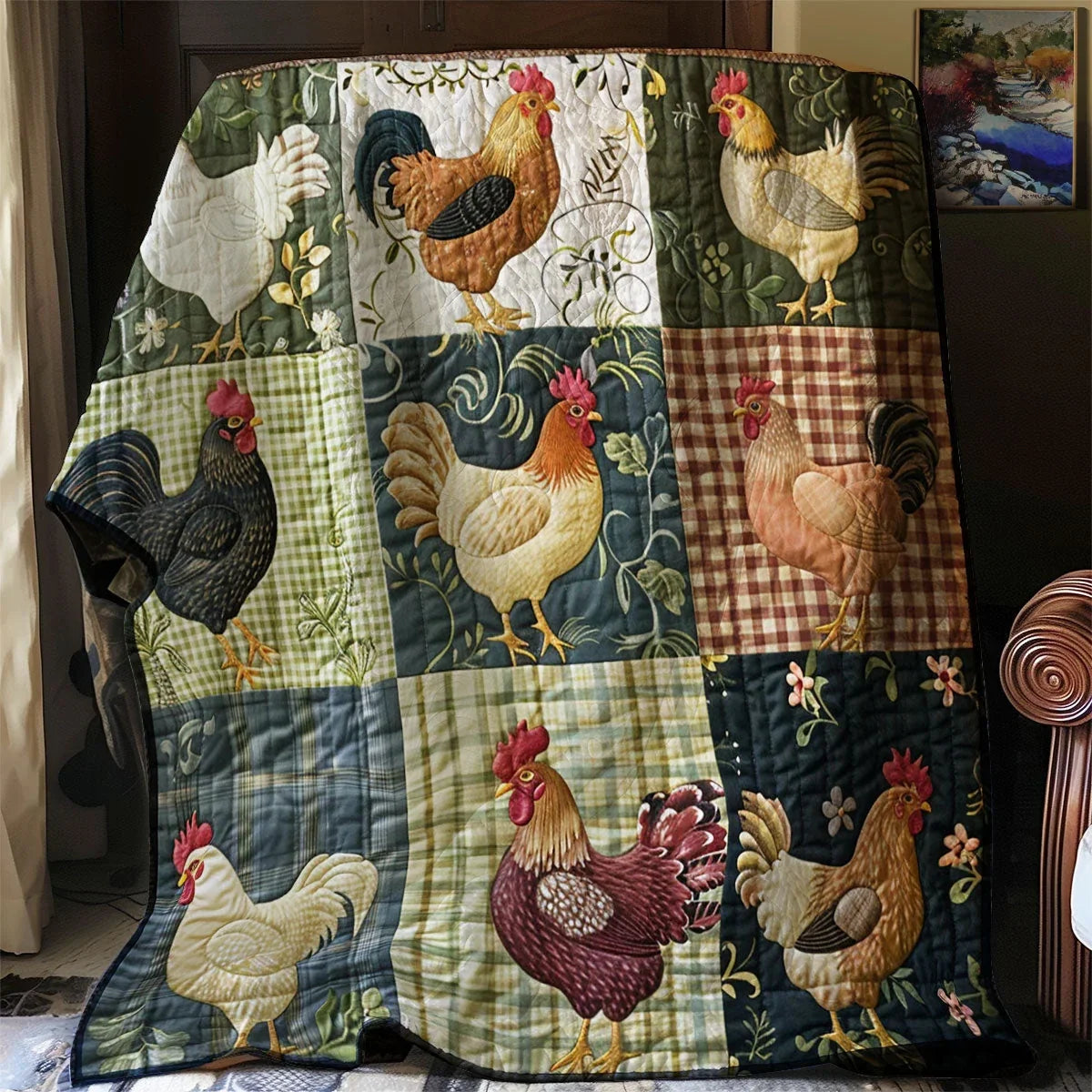 Chicken Quilt Blanket