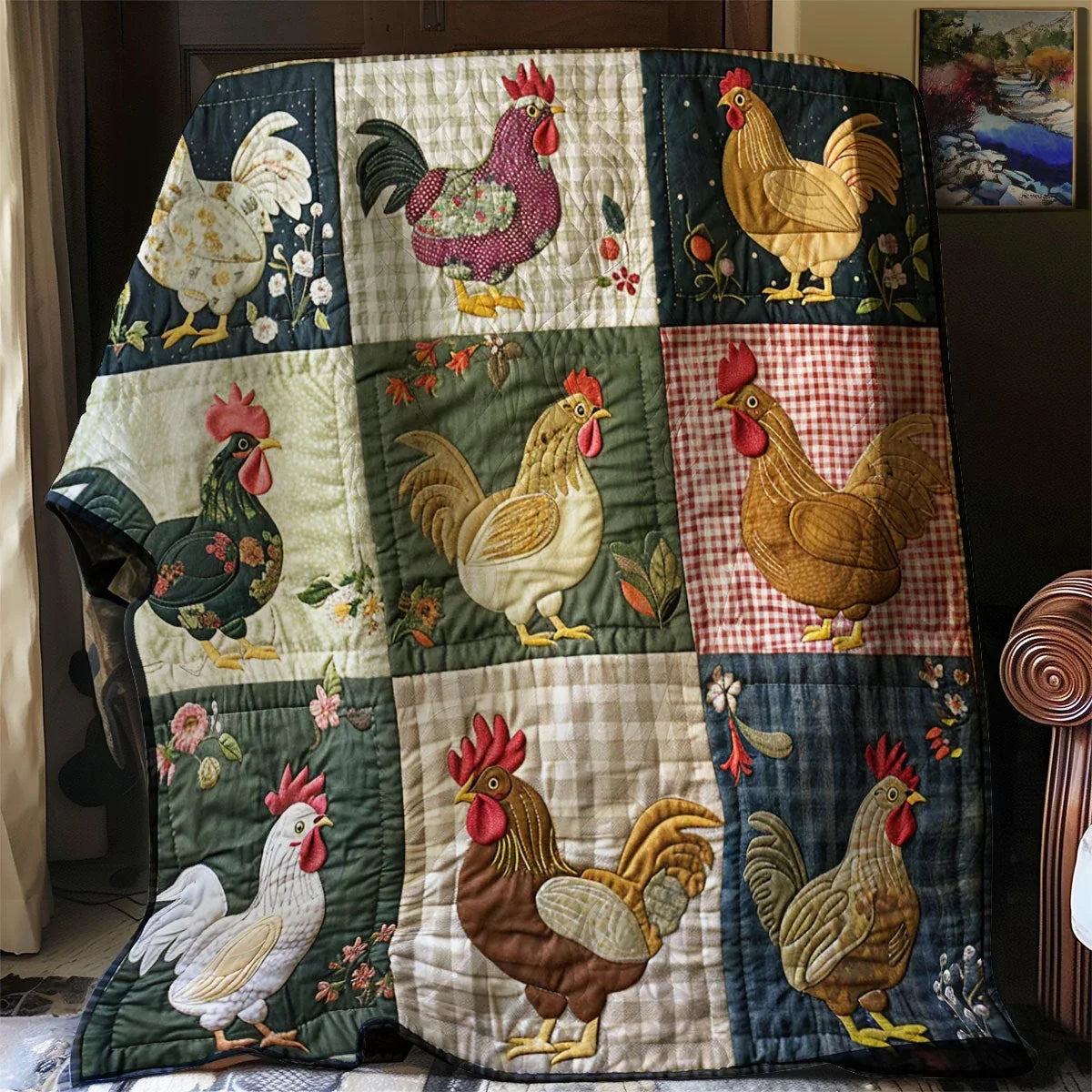 Chicken Quilt Blanket