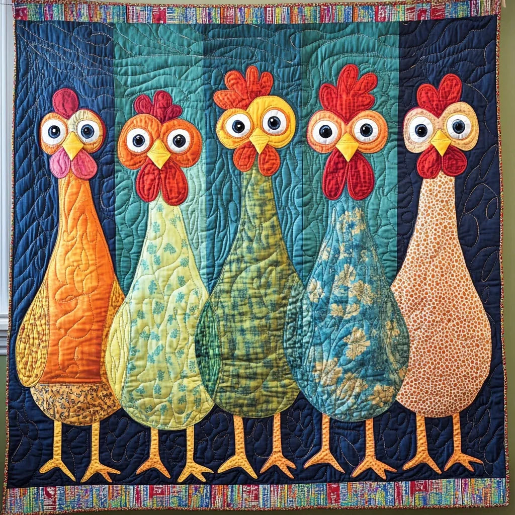 Chickens Quilt Blanket