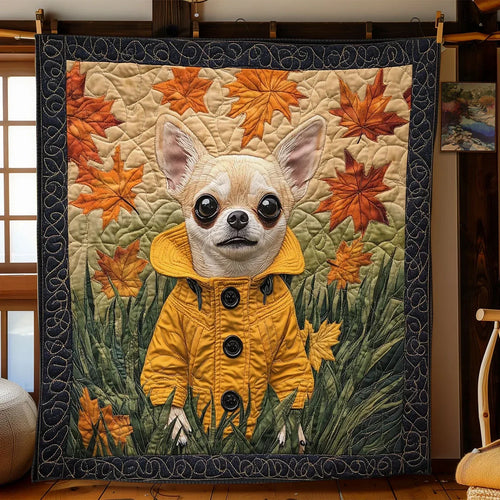 Chihuahua Gaze Quilt Blanket