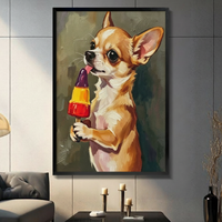 Chihuahua Popsicle Funny Dog Canvas Art Wall Art