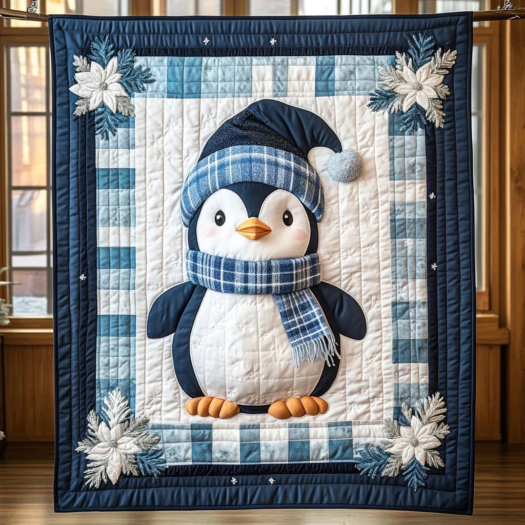 Chilly Penguin Quilt Blanket