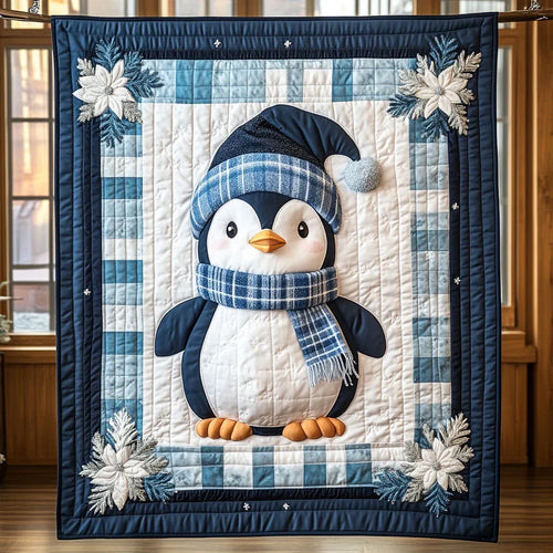 Chilly Penguin Quilt Blanket