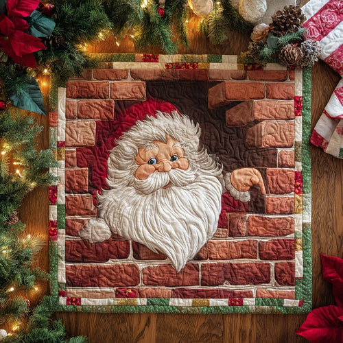 Chimney Claus Quilted Table Topper