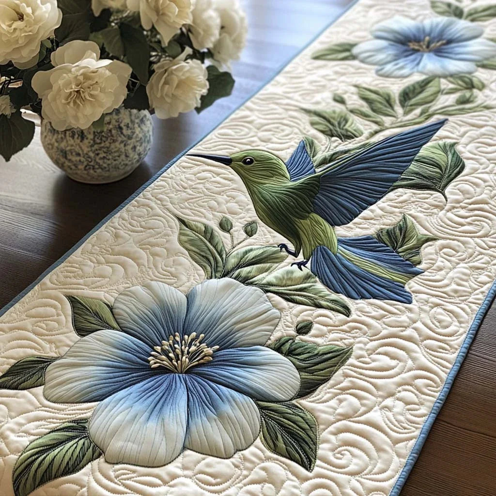 Chirping Beauty Quilted Table Runner