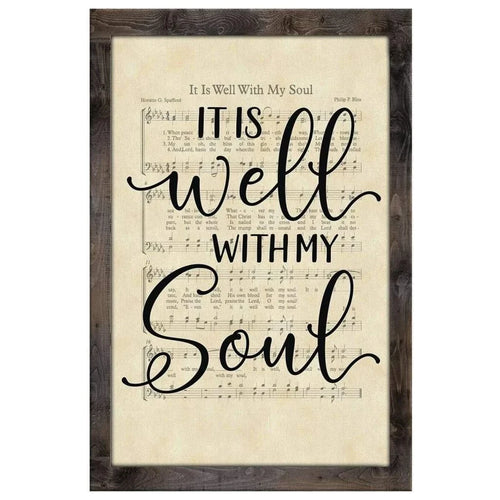 it is well with my soul hymn sheet music christian wall art canvas